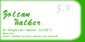 zoltan walker business card